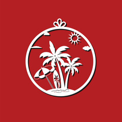 Summer SVG Laser Cut Vector Design 