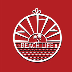 Summer SVG Laser Cut Vector Design 