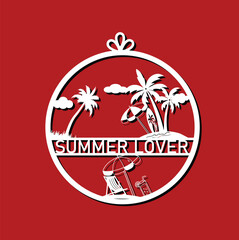 Summer SVG Laser Cut Vector Design 