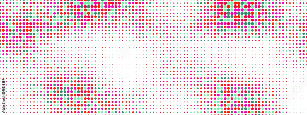 Poster abstract halftone colorful dots texture on a white background,multicolored dotted halftone