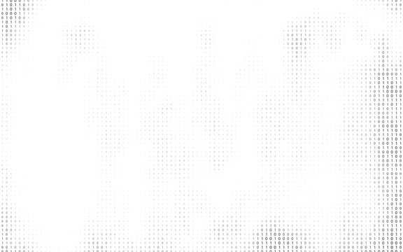 matrix style binary code digital falling numbers blue background	