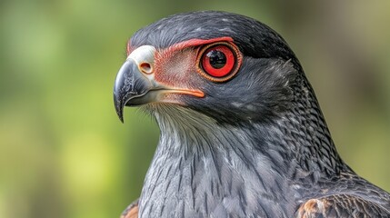 Fototapeta premium Close-up of a raptor's head, sharp focus on details