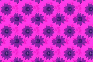 Vibrant Purple Flower Seamless Pattern Design