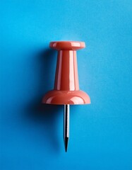 Pin Icon on Blue Background