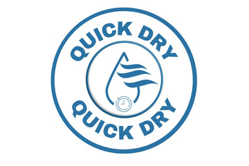  stamp quick dry, Quick dry label, stamp, design, logo, icon, illustration, Vector water, dryer for advertising, marketing and promotion concept 