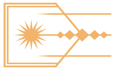 Vector line frame illustration in art deco retro style