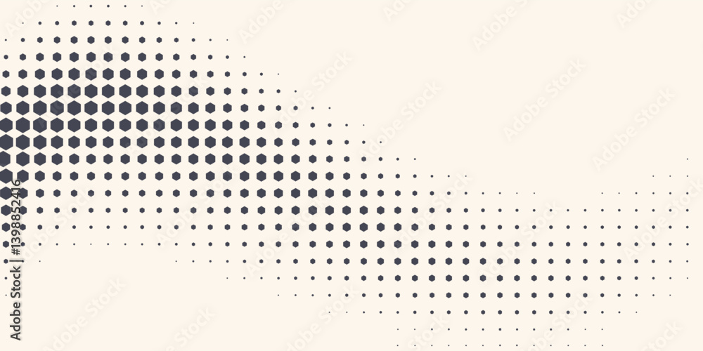 Poster hexagon shapes vector abstract geometric technology retrowave sci-fi texture isolated on light backg