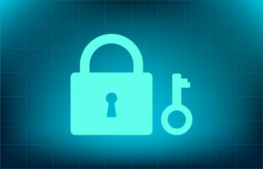 Vector icon on blue background with gradient