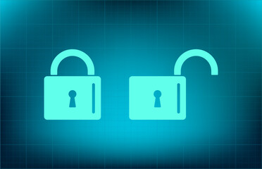 Vector icon on blue background with gradient