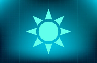 Vector icon on blue background with gradient