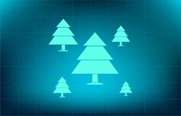 Obraz premium Vector icon on blue background with gradient