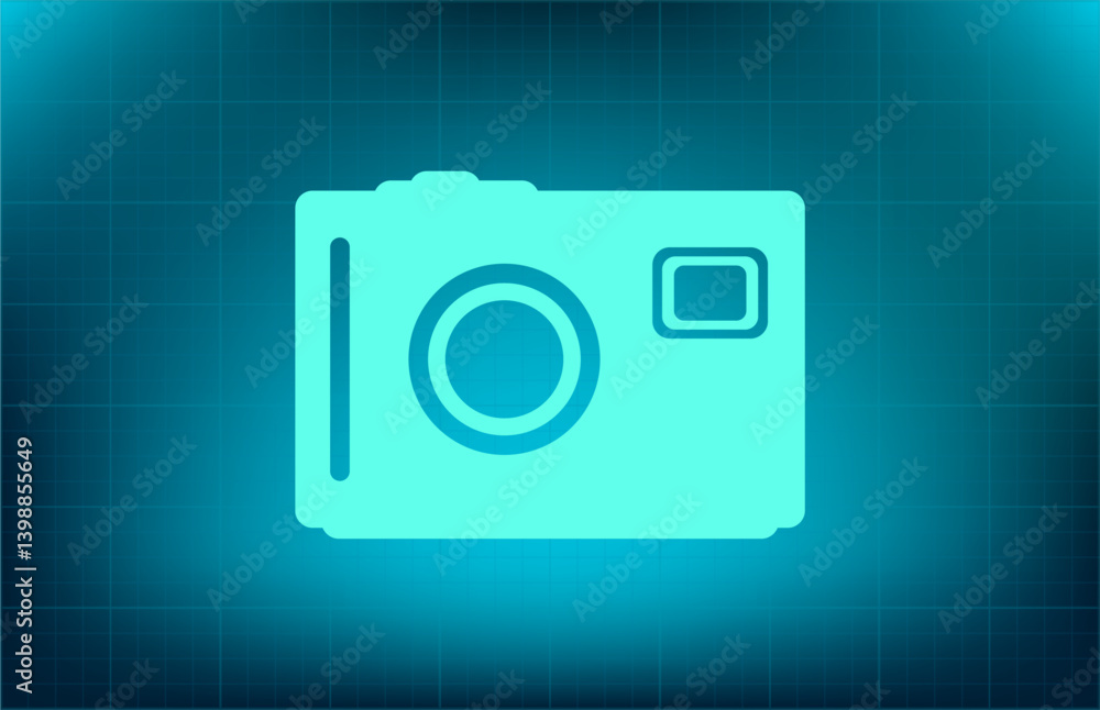 Poster vector icon on blue background with gradient