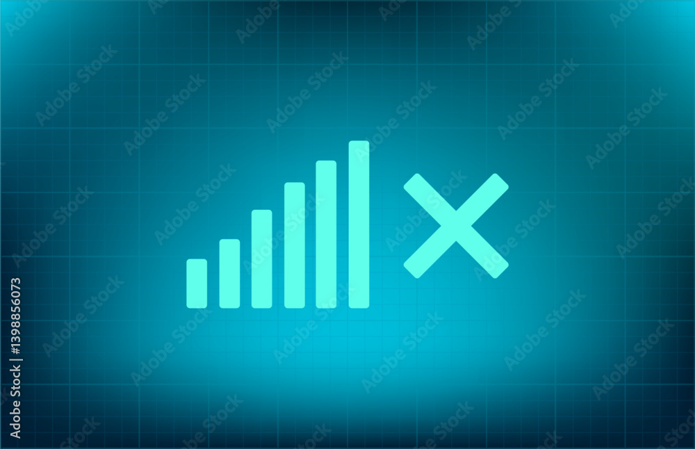 Poster vector icon on blue background with gradient