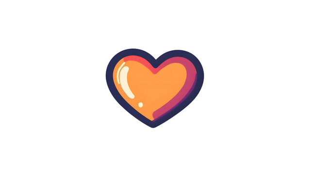 Vibrant Heart Illustration with Gradient Colors and Soft Glow for Romantic Love and Valentine - Powered by Adobe