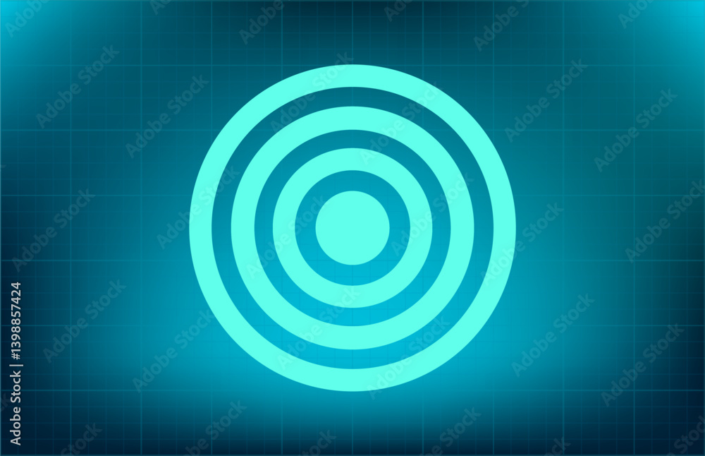 Poster vector icon on blue background with gradient