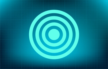 Vector icon on blue background with gradient