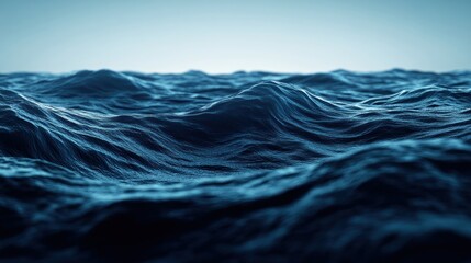 Deep ocean waves, close-up view, detailed texture