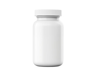 white plastic bottle Blank White Plastic Pill Bottle – Essential for Medication Storage and Organization on Transparent Background