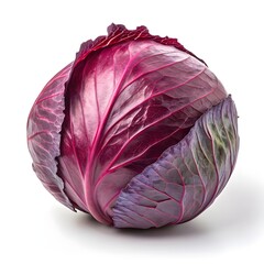 Obraz premium Vibrant Red Cabbage A Single Head of Fresh Produce