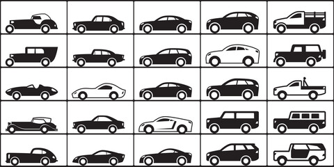 Car model toys on collector holder – vector illustration