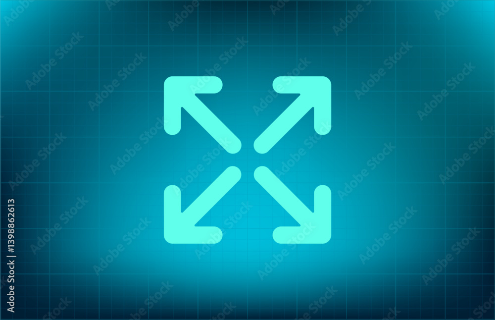 Poster vector icon on blue background with gradient