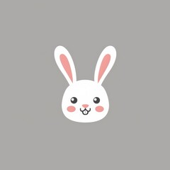 Obraz premium Cute cartoon rabbit head