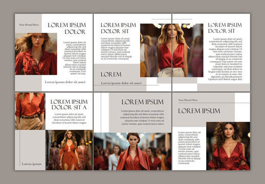 Beige And White Fashion Social Media Carousel Template