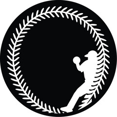 Baseball silhouette vector designs 11