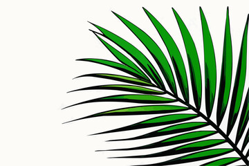 Obraz premium Single Palm Frond, Lush Green Leaf