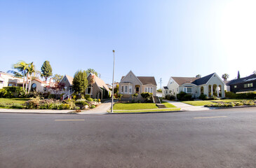 Vintage style homes along the streets of San Pedro, Los Angeles