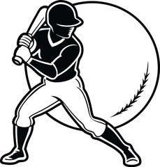 Baseball silhouette vector designs 16