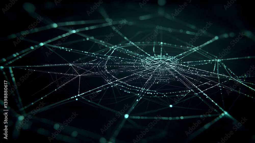Poster abstract digital network pattern