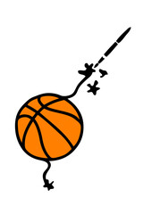 basketball dessine crayon stylo plume ballon logo club