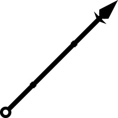 Minimalist Spear Weapon Silhouette – Tribal Style