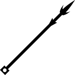 Minimalist Spear Weapon Silhouette – Tribal Style