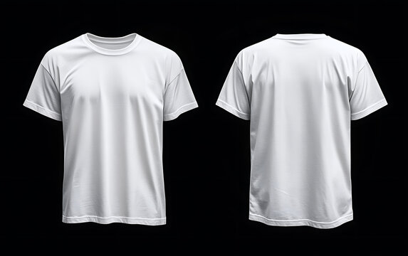 Mockup Template White V Neck T Shirt Front And Back Mens V-neck T