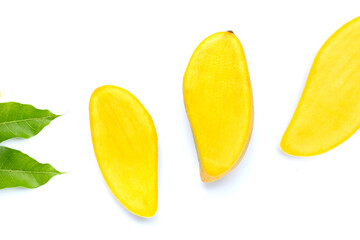 Tropical fruit, Mango  on white background.