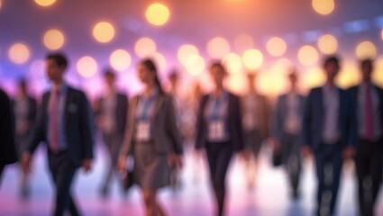 Blurred Business Conference Attendees