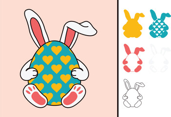 Easter Egg multilayered 3d paper craft design for crafting
