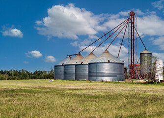 grain silo in the field