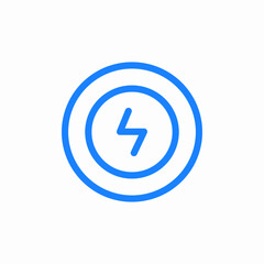 wireless charge icon sign vector