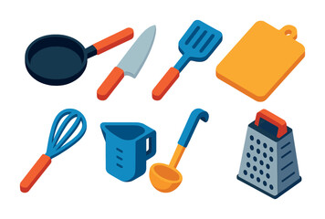 set of kitchen utensils
