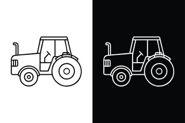 Tractor vector icon design vector on White Background ,Vector Art Illustration on white background.