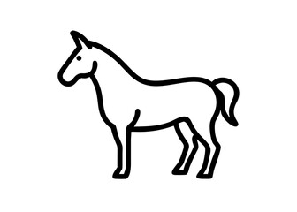 Horse. Icon of the twelve signs of the Chinese zodiac. New Year.