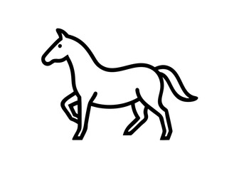 Horse. Icon of the twelve signs of the Chinese zodiac. New Year.
