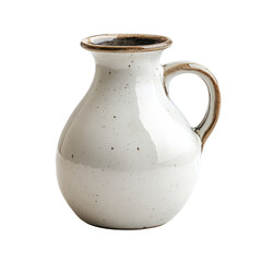 Ceramic Milk Jar isolated on a white transparent background