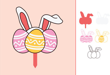 Easter Egg multilayered 3d paper craft design for crafting