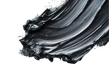 Dark Gray Swirls of Thick Paint Dramatic Abstract Texture