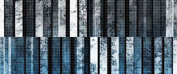 blue and purple textured and striped background with halftone overlay