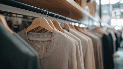 Stylish Suits Displayed in a Modern Retail Store